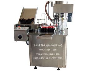 轉(zhuǎn)盤型口服液灌裝封口機(jī)(轉(zhuǎn)盤型灌裝旋蓋機(jī),高速口服液軋蓋機(jī),半自動口服液軋蓋機(jī))